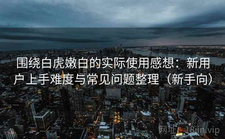 围绕白虎嫩白的实际使用感想：新用户上手难度与常见问题整理（新手向）