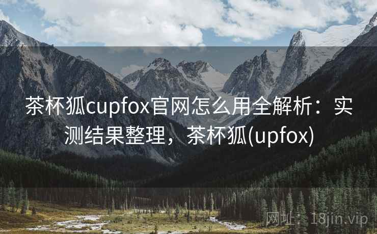 茶杯狐cupfox官网怎么用全解析：实测结果整理，茶杯狐(upfox)