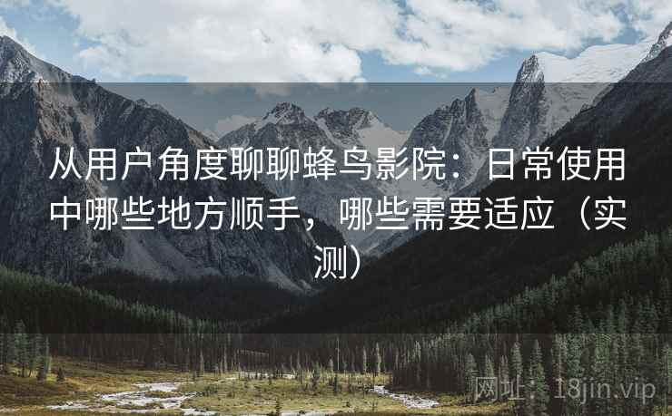 从用户角度聊聊蜂鸟影院：日常使用中哪些地方顺手，哪些需要适应（实测）